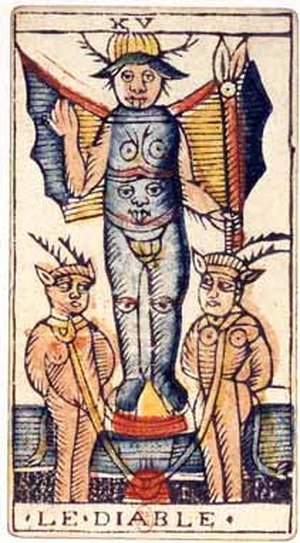 Дьявол, Марсельское Таро, Жан Додаль, Лион, ок. 1701 · старшие арканы