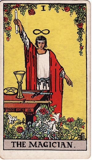 The Magician, Classic Tarot, Pamela Colman Smith 1909 · 78 cards