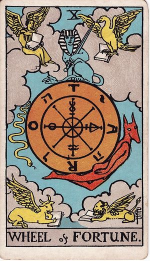 Wheel of Fortune, Classic Tarot, Pamela Colman Smith 1909 · 78 cards