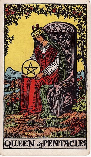 Queen of Pentacles, Classic Tarot, Pamela Colman Smith 1909 · 78 cards