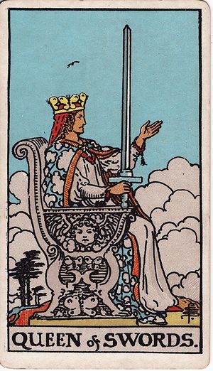 Queen of Swords, Classic Tarot, Pamela Colman Smith 1909 · 78 cards